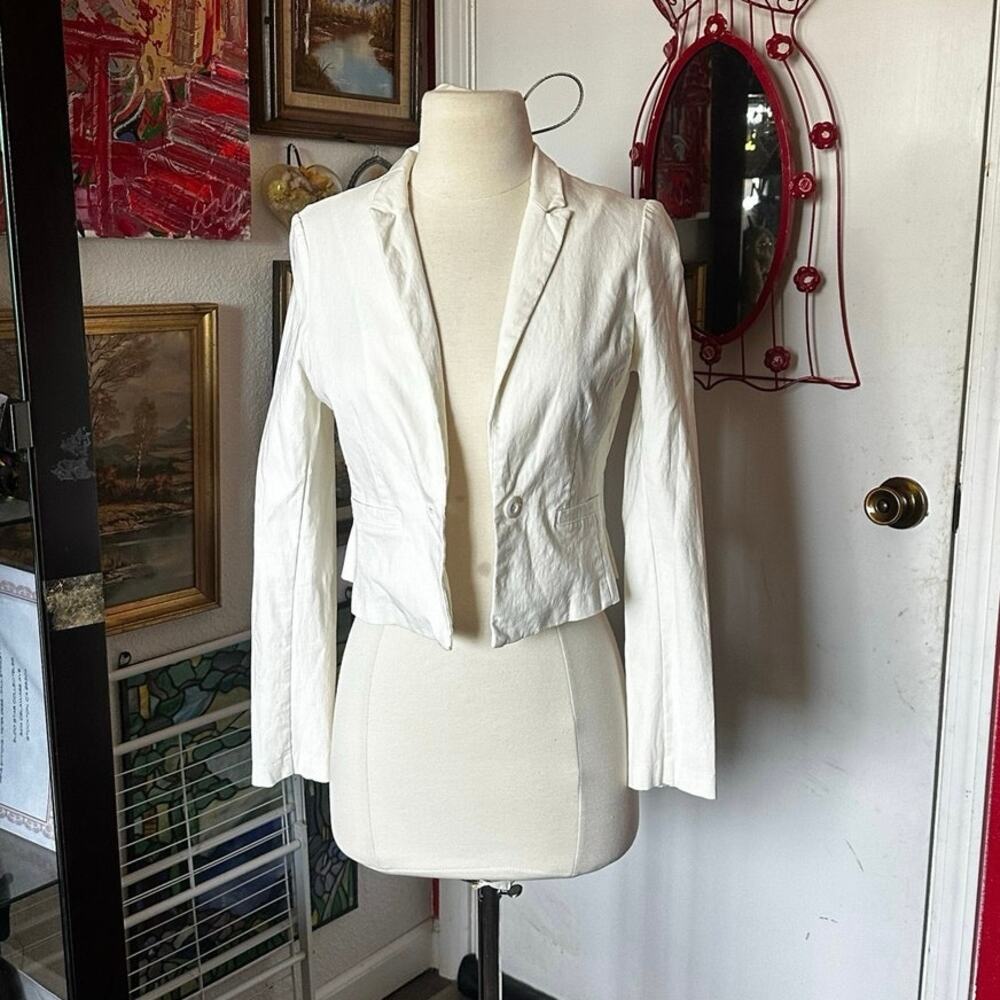 papaya white blazer jacket